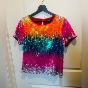 Anthropologie Eva Franco Sequin Top